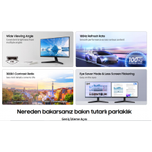 Samsung 24" FHD VA 100 Hz 5 ms Mainstream Monitör